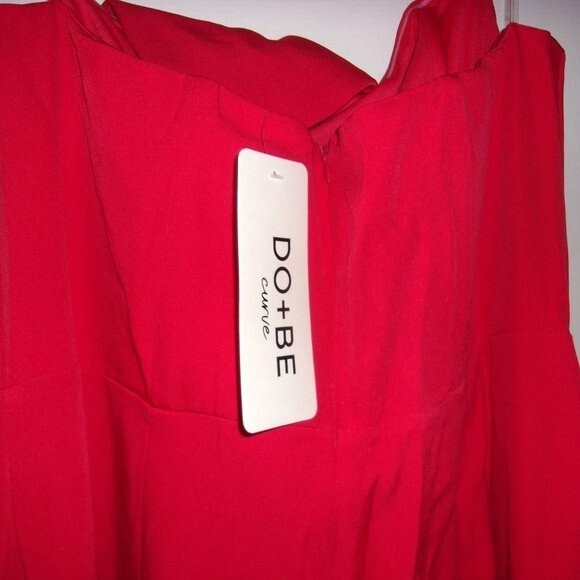 DO+BE 1X tailored  wide leg cocktail jumpsuit NWT - Picture 8 of 8